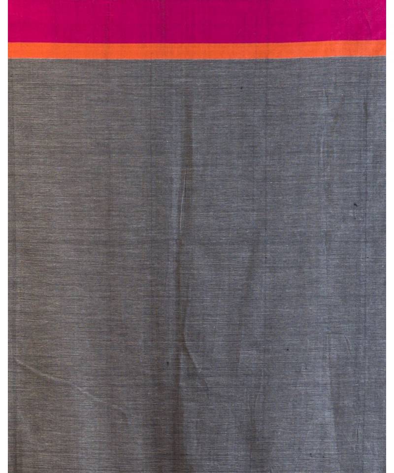 Grey Cotton Jamdani Saree