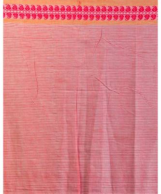 Soft Cream Cotton Tangail Saree 5