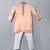 peach zari work silk kurta paijama
