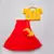 zari work red and yellow lehenga
