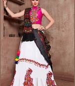 Pink Semi Stitched Lehenga Choli Art Silk Semi Stitched Ceremonial Ethnic Lehengas