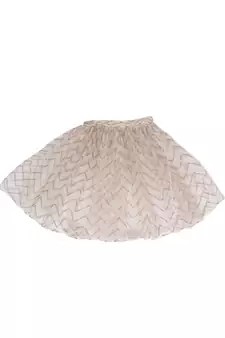 beige organza TWIRLING SKIRT