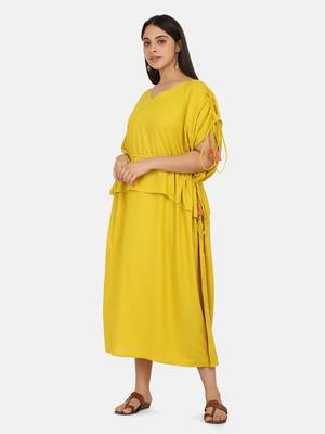 Mustard Long Dress 3