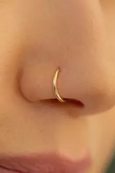 COMBO of Circular Gold & Silver Plated Designer Nose Ring