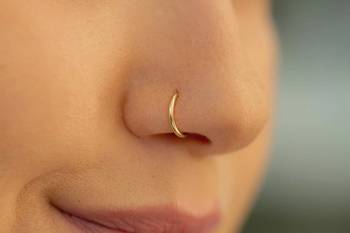 COMBO of Circular Gold & Silver Plated Designer Nose Ring 2