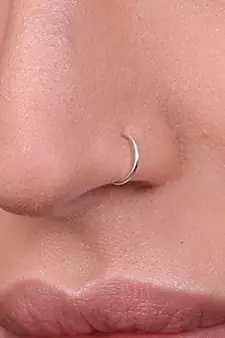 COMBO of Circular Gold & Silver Plated Designer Nose Ring