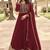 Maroon embroidered georgette salwar