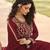 Maroon embroidered georgette salwar
