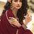 Maroon embroidered georgette salwar