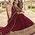 Maroon embroidered georgette salwar