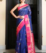 Dark Blue Kakinada silk