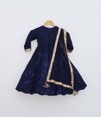 Blue Embroidery Anarkali 2