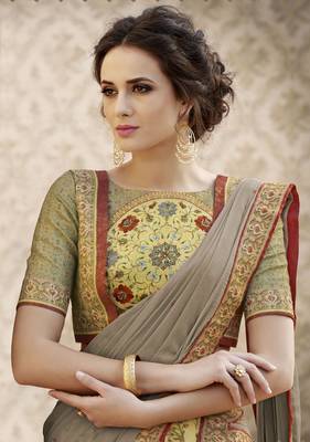 Mustard printed silk unstitched lehenga 2