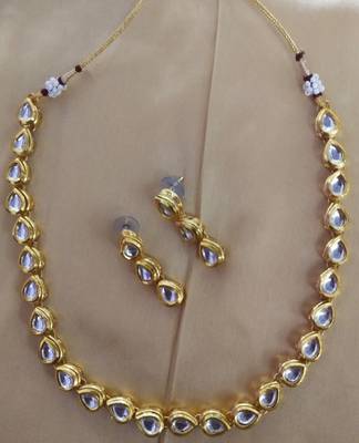Drop Shape Real Dibbi Kundan Kundan Jewellery Set 1