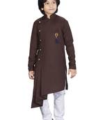 Kids Brown Kurta Pajama Set For Boys 