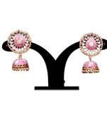 Multicolor kundan  minakari jumki  jhumkas