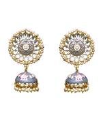 Multicolor kundan  minakari jumki  jhumkas