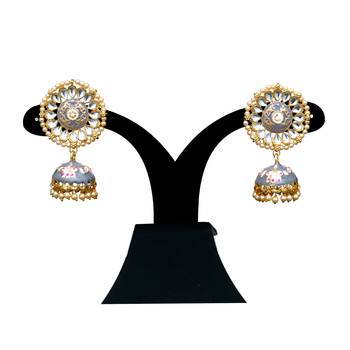 Multicolor kundan  minakari jumki  jhumkas 2