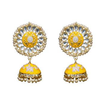 Multicolor kundan  minakari jumki  jhumkas 1