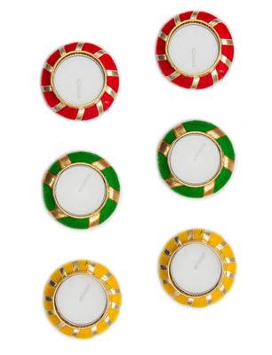 BK Creation Tea Candle Holder and Diwali Decoration Items Traditional Designer Diya for décor Multicolour Set of 6 3