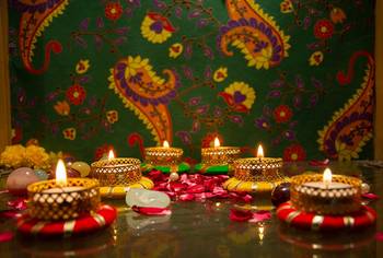 BK Creation Tea Candle Holder and Diwali Decoration Items Traditional Designer Diya for décor Multicolour Set of 6 4