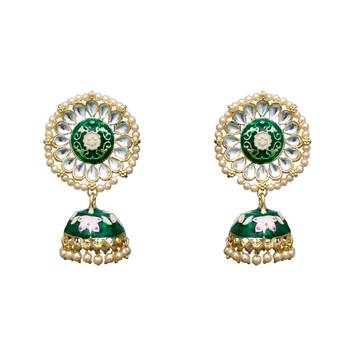 Multicolor kundan  minakari jumki  jhumkas 2