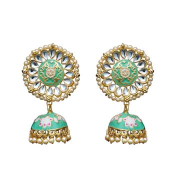Multicolor kundan  minakari jumki  jhumkas 2