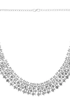 Multicolor ston and  silver alloy necklaces