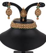 Multicolor kundan and alloy necklaces