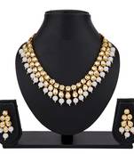 Multicolor kundan and alloy necklaces