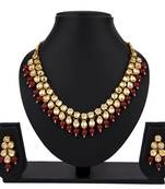 Multicolor kundan and alloy necklaces