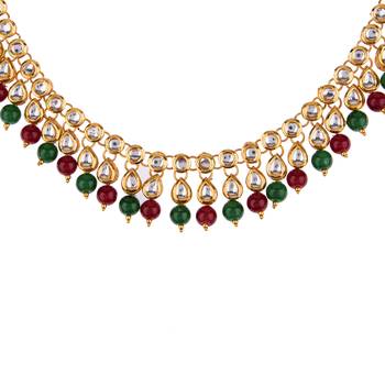 Multicolor kundan and alloy necklaces 2