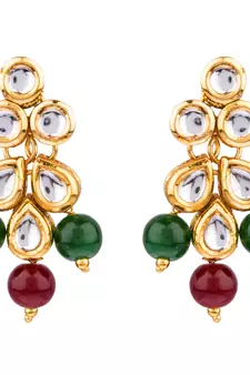 Multicolor kundan and alloy necklaces