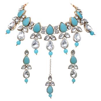 Multicolor kundan and alloy necklaces 2