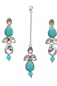 Multicolor kundan and alloy necklaces