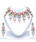 Multicolor kundan and alloy necklaces