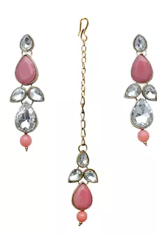 Multicolor kundan and alloy necklaces