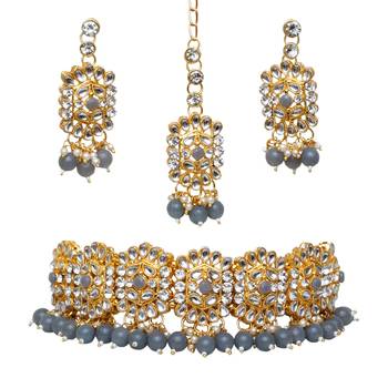 multicolor moti chokar set  alloy necklaces set 1