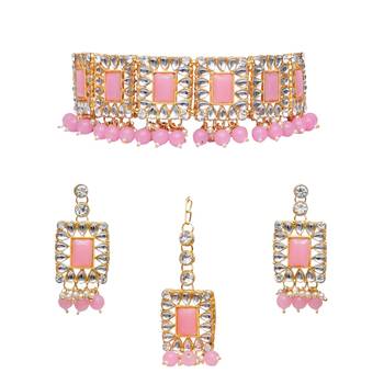 multicolor moti chokar set  alloy necklaces set 2