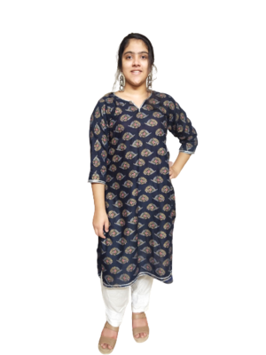 Black print Suit In Rayon With Gotta Work  1