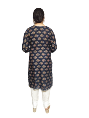 Black print Suit In Rayon With Gotta Work  3
