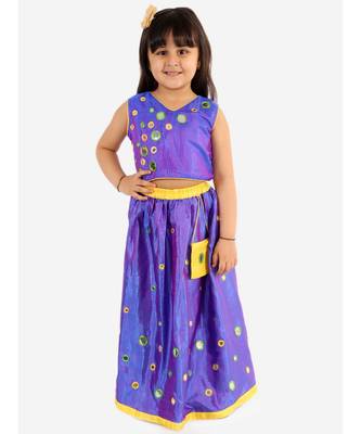 Blue Mirror Shimmer Lehenga Choli 1