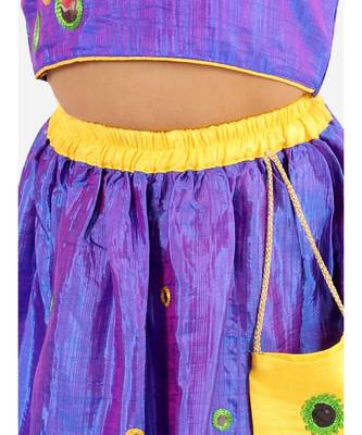 Blue Mirror Shimmer Lehenga Choli 3