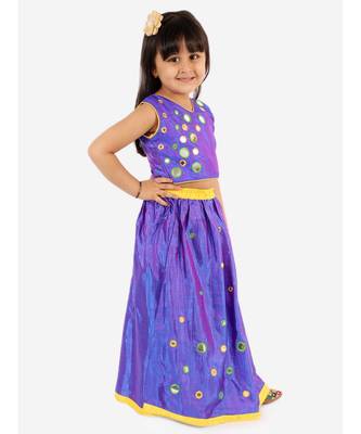 Blue Mirror Shimmer Lehenga Choli 5