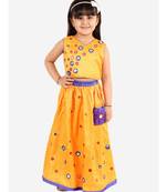 Yellow Mirror Shimmer Lehenga Choli