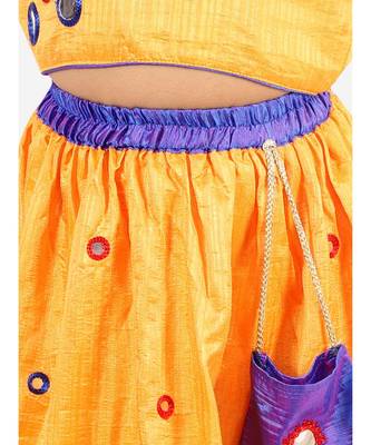 Yellow Mirror Shimmer Lehenga Choli 3