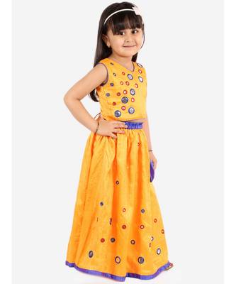 Yellow Mirror Shimmer Lehenga Choli 5