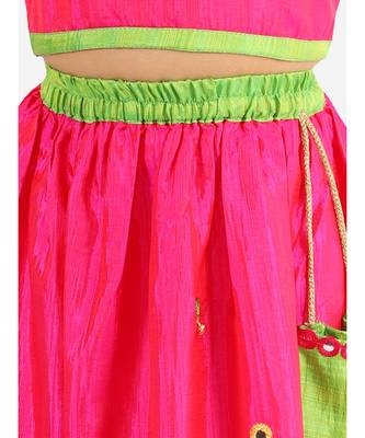 Rani Pink Mirror Bells Lehenga Choli 3