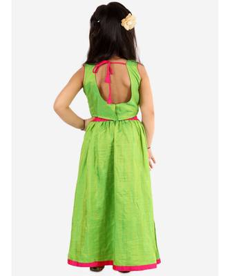Green Mirror Bells Lehenga Choli 4
