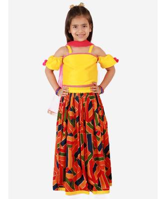 Yellow/Multi Zig Zag  Lehenga Choli 2